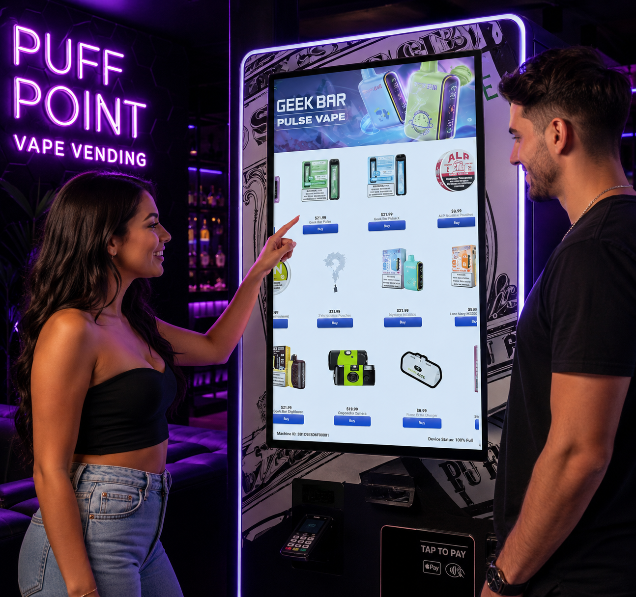 Touchscreen vending machine